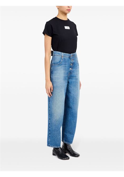 Blue button-up straight jeans Mm6 maison margiela - women MM6 MAISON MARGIELA | S52LA0235M30018965